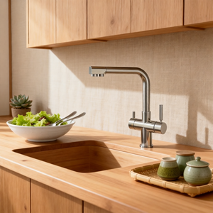 Robinet de cuisine 4 voies en acier inoxydable, filtre à eau 4 en 1 - Product Image 1