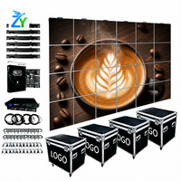 Layar LED Sewa HD P1.95 P2.6 500x500 250x500 Panel Video Wall Lengkung Indoor Backlit untuk Pernikahan, Perusahaan, dan Periklanan