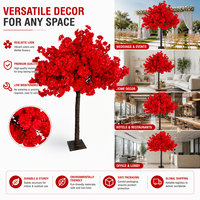 Grand centre de table décoratif personnalisé en soie, résistant à l'eau et écologique, en forme de palmier artificiel, pour événements et mariages