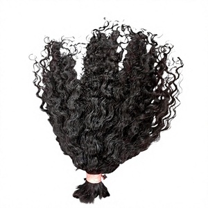 Cabello Humano Virgen Remy Natural Negro Rizado del Sur de la India, 100g a Granel, Doble Trama a Máquina, Apto para Todos los Colores - Product Image 1