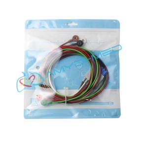 Aami tương thích ekg <span class=keywords><strong>ECG</strong></span> <span class=keywords><strong>eeg</strong></span> 3 chì điện cực Cáp leadwire holter clip cho cardiolife AED - Product Image 4