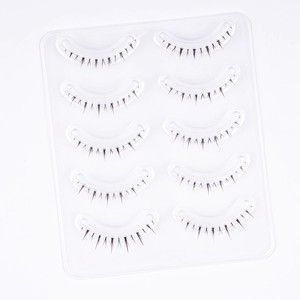Anime Manga Style Clear Band Lower Eyelashes <span class=keywords><strong>Extension</strong></span> <span class=keywords><strong>de</strong></span> <span class=keywords><strong>cils</strong></span> en bande synthétique naturelle avec PBT Mink Fur Human Hair Mix Length - Product Image 4