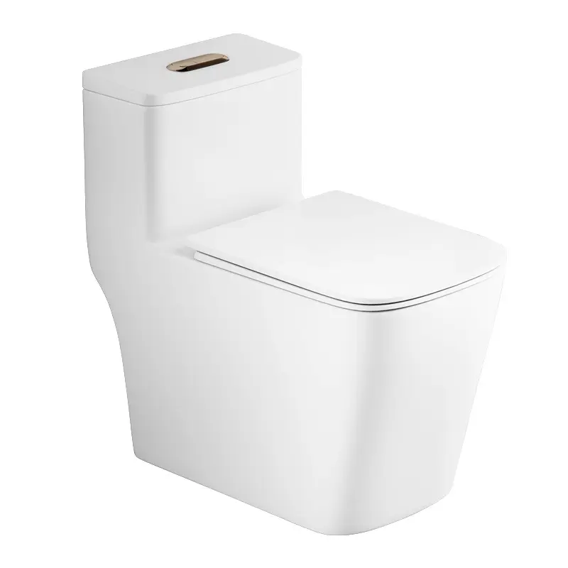 Toilette à économie d'eau Super Vortex Siphon Type Drain de sol sanitaire ménage céramique carré salle de bain moderne une pièce blanc 305mm