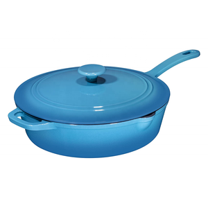 Meilleure vente poêle profonde en <span class=keywords><strong>fonte</strong></span> <span class=keywords><strong>émaillée</strong></span> de 5 pintes poêle à frire avec couvercle - Product Image 5