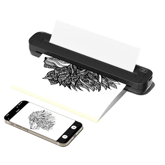 ST80 Thermal Printer A4 Wide Application Scenes 203DPI Portable BT Inkless Printer Office Document