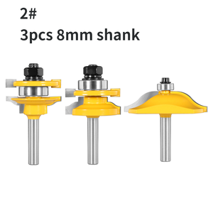 3PCS 8mm Shank Cover 41mm Roman Ogee Stile & Rail Assemble Router Bit Woodworking Milling Cutter for Wood Tools - Product Image 6