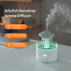 Haute qualité parapluie forme goutte de pluie aromathérapie humidificateurs 300ml 7 couleurs Led veilleuses Portable diffuseur télécommande - Product Image 3