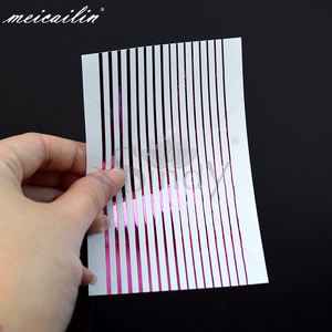 Miếng Dán Móng Tay Màu Sắc Mới Băng Dính Sọc Đường Cong Miếng Dán Móng Tay Nghệ Thuật - Product Image 6