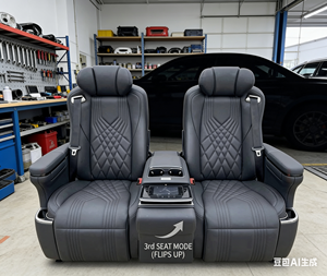 Sedile Auto VIP di Lusso in Pelle con Massaggio Automatico e Rotazione per MPV, Classe V, Vito, <span class=keywords><strong>Sprinter</strong></span>, Toyota Sienna, <span class=keywords><strong>Volkswagen</strong></span>, Poltrona del Capitano - Product Image 5