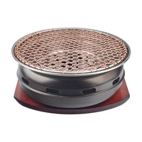 Barbecue coréen rond en fonte de 380 mm, épaissi, pour table, au charbon de bois, pour usage commercial et domestique