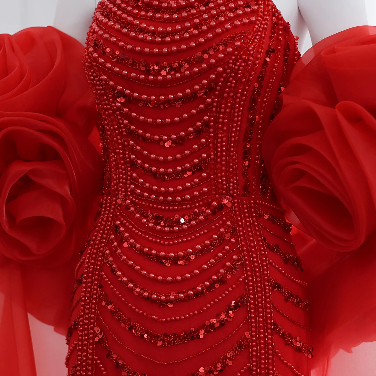 luxury gowns for women red