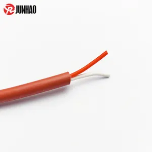 2-adriges 0, 2 mm2 Silikon kabel 2C 24AWG Hoch temperatur beständiges silikon beschichtetes Kabel 200 ° C.