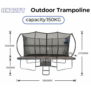 <strong>Trampoline</strong> <strong>14</strong> <strong>Foot</strong> Outdoor Garden Jump 8FT <strong>Trampoline</strong> Pour Enfants Factory Direct OEM Custom - Product Image 1