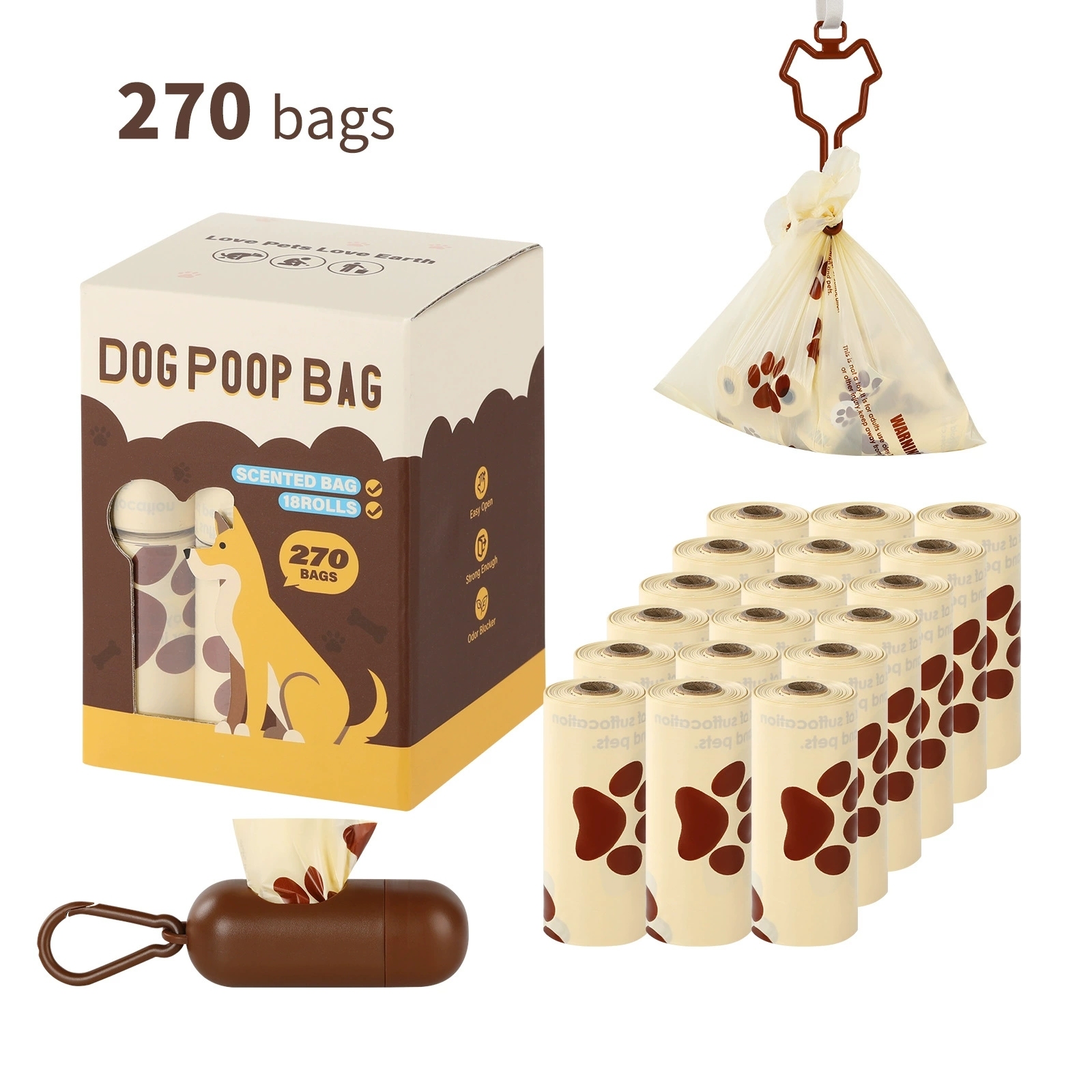 Lait 18 rouleaux+distributeur+clip blanc