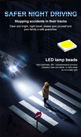 Phares antibrouillard de conduite LED 20W 1200LM Blanc et Ambre LED Pods Projecteur H4 BA20D P15D High LowBeam Spotlight