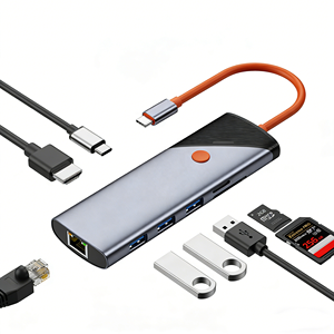 Magelei Nuovo Hub USB C 8 in 1 con Porta DP, <span class=keywords><strong>Type</strong></span> C a <span class=keywords><strong>HDMI</strong></span> 4K 60Hz, 3 USB 3.0, SD, TF, RJ45 1000Mbps, PD 90W, Hub 9 in 1 - Product Image 1