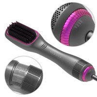 Brosses à cheveux électriques 1200W en céramique tourmaline multifonction, brosse lissante et peigne sèche-cheveux