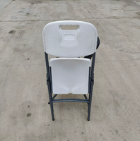 Chaise pliante en plastique HDPE résistant aux taches, avec structure en acier, facile à nettoyer, pour banquets, mariages, événements, jardins et lieux extérieurs