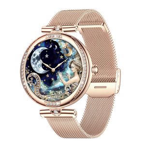 Montre intelligente étanche pour femmes, écran tactile, bracelet en acier inoxydable, suivi <span class=keywords><strong>du</strong></span> sommeil, <span class=keywords><strong>calendrier</strong></span>, rappel <span class=keywords><strong>du</strong></span> <span class=keywords><strong>cycle</strong></span> <span class=keywords><strong>menstruel</strong></span> magnétique - Product Image 3