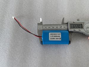 بطارية 18650 بجهد 3.7 فولت وسعة 6000 مللي أمبير في الساعة، حزمة بطارية ليثيوم أيون قابلة لإعادة الشحن 1S2P، حزمة بطارية ليثيوم أيون عالية السعة 6000 مللي أمبير في الساعة - Product Image 5