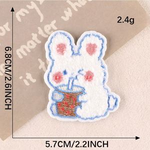 NODA Stock Patch brodé thermocollant en chenille motif lapin mignon pour la décoration de sacs et d'étuis de téléphone - Product Image 6