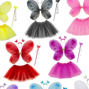 Butterfly Craze Girl Fairy <strong>Angel</strong> Butterfly Wings Party Costume <strong>Accessories</strong> in Blue Green Pink Purple Colors for Decorations - Product Image 1