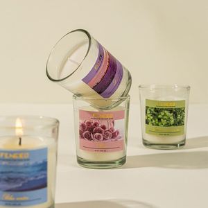 Bougie parfumée en cire de soja dans un bocal en verre de 50 g, sans fumée, parfum floral, durée de combustion de 12 à 24 heures, pour usage domestique, coffret cadeau, boîte d'aromathérapie - Product Image 1