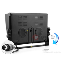 IPoster 9in étanche 4 canaux Quad View moniteur d'écran IPS inversé avec IR LED couleur vue nocturne CCD camion Kit de caméras de recul