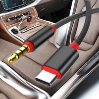 Câble audio pour voiture DAC 1M TYPE-C 3.5mm Jack AUX puce numérique USB Type C 3.5mm Jack AUX fil stéréo pour Samsung pour véhicules Xiaomi