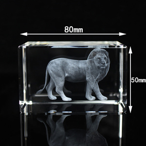 K9 Chất lượng cao 3D laser Khắc tinh thể Cube chặn giấy Simba sư tử Vua mô hình - Product Image 2