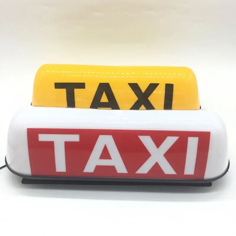 TÁXI Amarelo Branco Sinal Táxi Telhado Top Topper Carro Sinal Magnético Lâmpada Luz Telhado Água Mangent Atração XGD-6