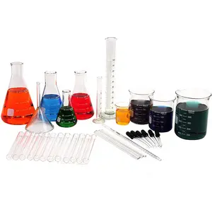 Suministros de equipos de laboratorio de química, equipos de laboratorio, tubos de ensayo de vidrio, vasos de precipitados, portaobjetos de microscopio, cristalería de laboratorio