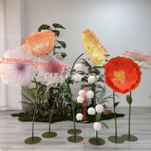 Flor de <span class=keywords><strong>Papel</strong></span> Gigante Decorativa Moderna para Fiestas <span class=keywords><strong>y</strong></span> Eventos, Flor Romántica con Soporte, Enorme Decoración de Lirio de los Valles Blanco - Product Image 6