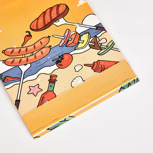 Fabbrica intero logo personalizzato di vendita di carta kraft con foglio di alluminio all'interno <span class=keywords><strong>per</strong></span> il confezionamento di cibo da asporto sacchetti di cibo foderato BBQ bag - Product Image 3