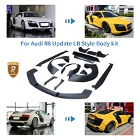 Lame de pare-choc avant en carbone, accessoire de voiture, diffuseur arrière GT, adapté à la Audi R8, Kit de carrosserie large, 2008, livraison gratuite