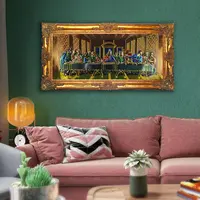 New Craft Gold Print 3D Production High Quality Jesus Last Supper Print Decorative Painting Jesus Christ Religious Picture