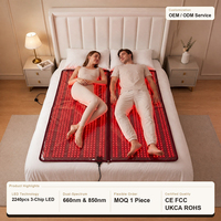 Couverture de lit à lumière rouge Fitkang pour tout le corps, double spectre 660nm 850nm, 2240 LED, photothérapie, couverture à lumière rouge avec fonction pulsée