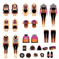 Seragam pemandu sorak tersublimasi untuk wanita, set pakaian dansa Cheerleader, baju olahraga hangat untuk dewasa