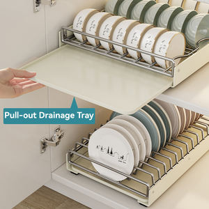 Estantes para Platos de Acero Inoxidable, Organizador de Gabinetes Extraíble, Juego de Escurridor para Encimera de Cocina, Estante de Almacenamiento de Especias, Diseño Moderno - Product Image 6