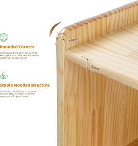 <span class=keywords><strong>Libreria</strong></span> <span class=keywords><strong>Montessori</strong></span> in <span class=keywords><strong>Legno</strong></span> per Bambini, Mobile Contenitore Giocattoli a 2 Livelli, Scaffale per Libri per Asilo Nido e Aula, Ingrosso Personalizzato OEM - Product Image 5