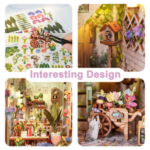 Tonecheer Flower Shop TQ141 Book Nook Caja de batería oculta Iluminación de detección automática Escena de la calle Rompecabezas de madera 3D Kit de manualidades Diy - Product Image 5