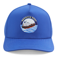 Casquette imperméable à 5 panneaux avec patch rond en PVC personnalisé, perforations laser, séchage rapide, pour activités de plein air et nautiques - Vente en gros usine HS41
