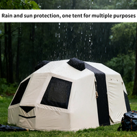 Tente gonflable de luxe 4 saisons, double couche, imperméable, anti-UV, deux chambres, salon, grande tente familiale pour le camping en plein air