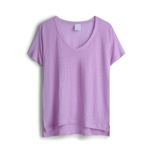 Camisetas personalizadas de manga corta para mujer, camiseta a rayas con cuello en v, servicio de impresión personalizado - Product Image 5