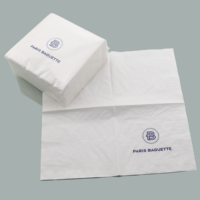 Fabricants d'usine, serviettes de table personnalisées à prix avantageux pour les restaurants et les fêtes, 2 plis, écologiques, sac personnalisé, serviettes en papier blanches imprimées