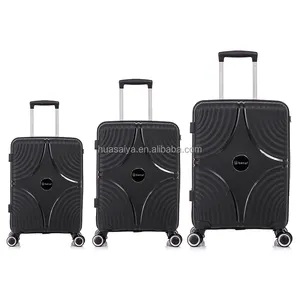 超级热销高品质PP手推车行李袋 100% 硬壳最新手提箱的旅行袋行李设置手提箱