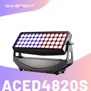 Projecteur LED mobile d'extérieur IP65 48x20W RGBW Ra80 CRI en aluminium, contrôle DMX512, culot E27, intensité variable, pour DJ et discothèque - Product Image 2