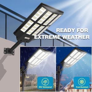 Điều khiển từ xa vườn ngoài trời không thấm nước cảm biến chuyển động hoàng hôn đến bình minh LED bãi đậu xe ánh sáng tất cả trong một LED năng lượng mặt trời đèn đường - Product Image 3