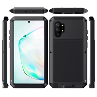 Étui en métal robuste de qualité militaire pour Samsung Note10 Plus, coque antichoc, étui étanche