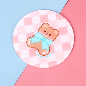 Juego de posavasos de acrílico al por mayor-Redondo transparente (10cm) con bonitos diseños de animales adecuados para uso en el hogar, bar y restaurante - Product Image 1